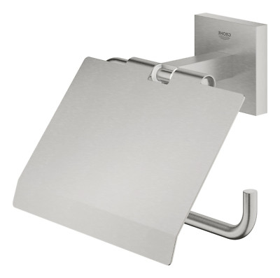Grohe Start Cube Toilettenpapierhalter mit Deckel - Supersteel - 41102DC0