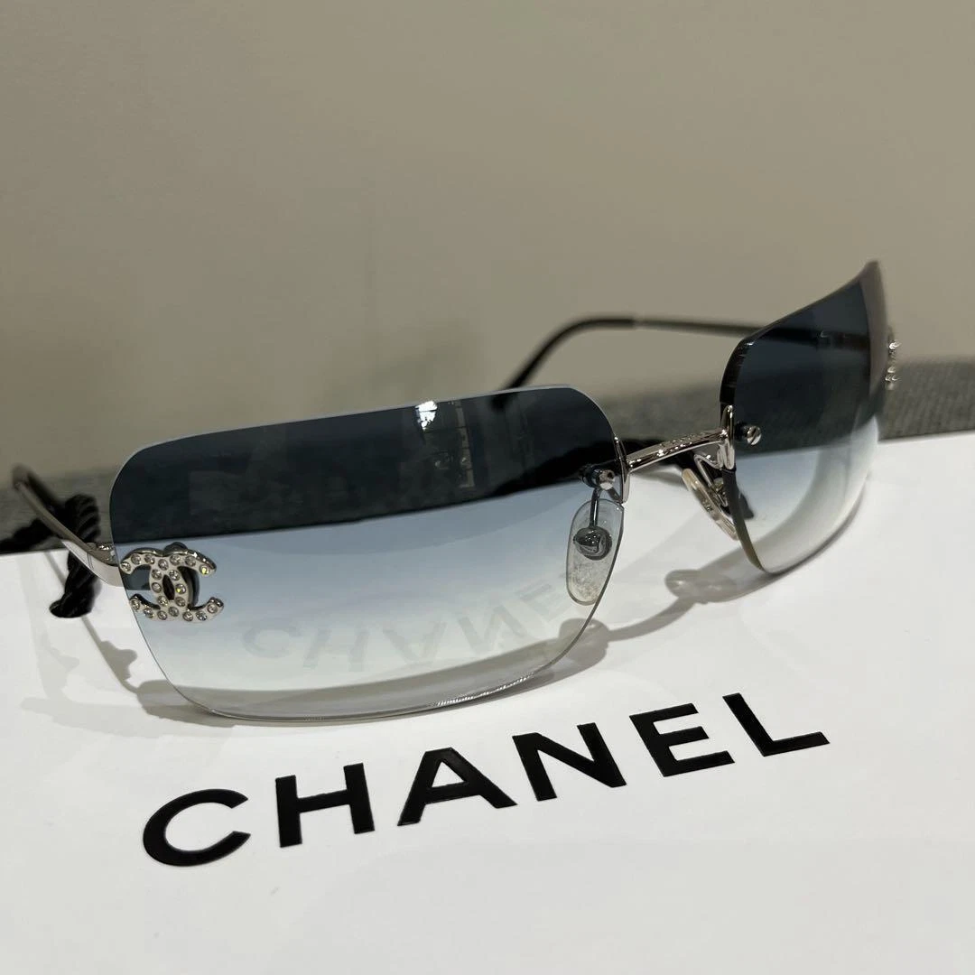 chanel rectangle sunglasses vintage