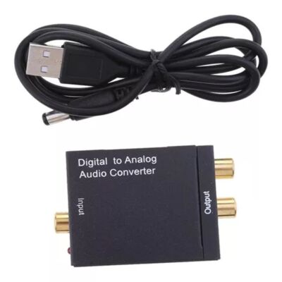 Audio Converter Adapter AV L/R 3.5mm Optical Coaxial Toslink Digital to Analog