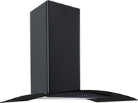 Cooker Hood Culina CG90BKPF Curved Glass 90Cm Chimney Hood Black