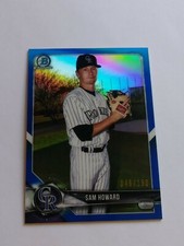 2018 Bowman Chrome  ** BLUE REFRACTOR **   #BCP109 Sam Howard RC  #D / 150