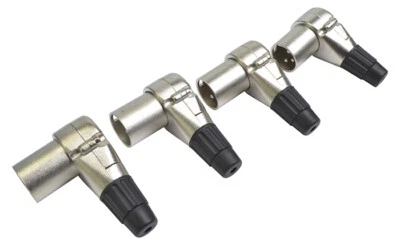 COBRA CABLES XLR Connector Right Angle Style Male Pack of 4