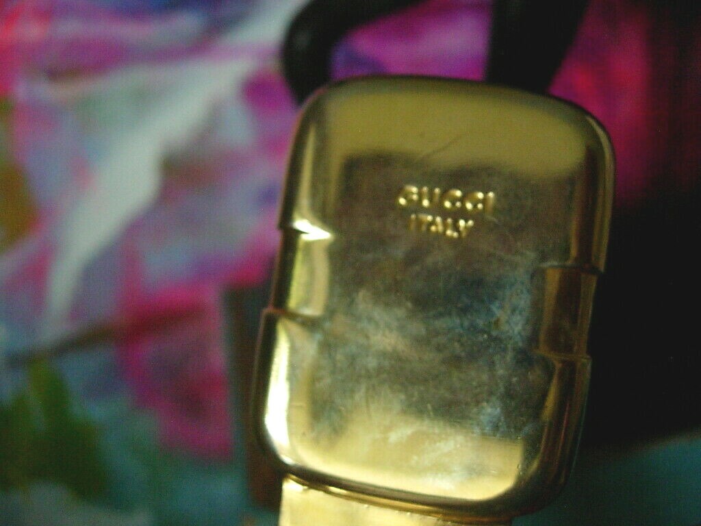 RARE Vintage GUCCI Brass Enamel SHOE HORN Personal Wardrobe Shoe Accessory Decor