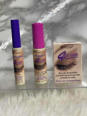 PROSA 4 EN UNO,1 OIL FOR ENLARGING EYELASHES, 1RIMEL ACEITE DE MAMEY, 1 EYELINER