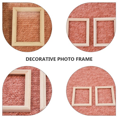 12 Pcs Mini Wooden Photo Frame Tiny Furniture Miniatures Picture Frames - Picture 6 of 12