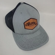 Weaver Leather Supply Hat  Snapback Baseball Cap Gray Black H014