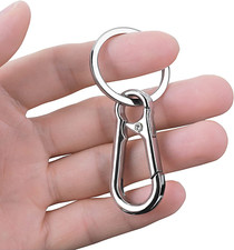 4pcMolain Metal Keychain Carabiner Clip Keyring Key Ring Chain Clips Hook Holder