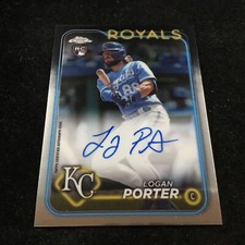 2024 Topps Chrome Rookie Auto #RA-LP Logan Porter RC Kansas City Royals