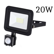 FARO LED FARETTO GIARDINO 20W LUCE FREDDA SENSORE MOVIMENTO CREPUSCOLARE