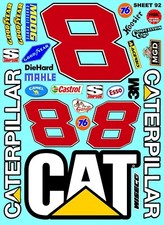Clear Vinyl Sticker Sheet 92 Sponsor Decal 124-116 Scale Die Cut -peel Stick