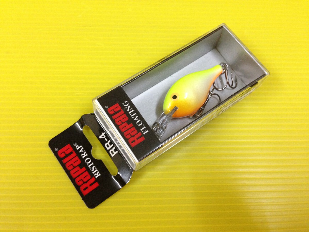 Rapala Risto Rap RR-4 SFCO, Silver Fluorescent Chartreuse Orange