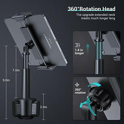 Car Cup Holder Tablet Mount Universal Tablet & Smartphone 4.7" to 12.9" Devices - Photo 3 sur 7