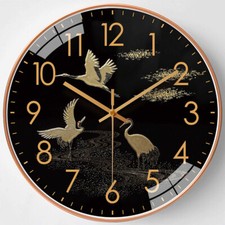 8 Inch Classic Round Wall Clock Luxurious Analog Wall Clock for Home Office