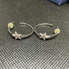 Star Hoop Earrings Fashion silver Plated  659