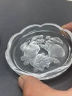 Val St Lambert Crystal Coasters With An Etched Frosted Fruit Pattern Signed — photo 4