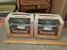 SQUARES by EMI Yoshi for amscan [LOT] 16 Heavyweight Plastic (8oz) Mugs *NEW* 
