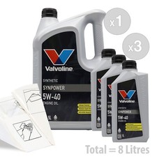 Valvoline SynPower 5w-40 Engine Oil Car Engine Oil Service Kit 8 LITRES 8L 8.12 per litre