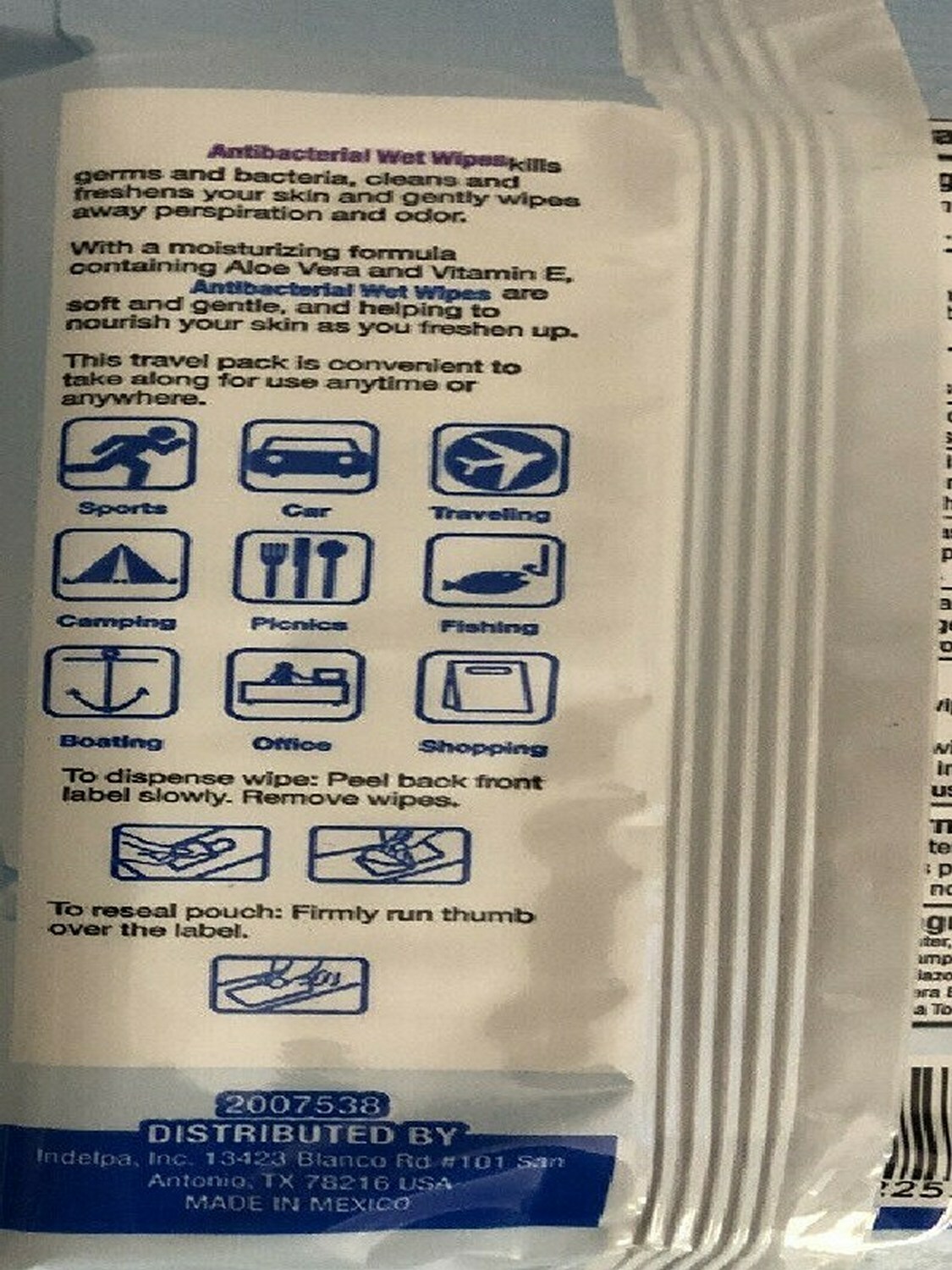 Wet Wipes Antibacterial Travel Pack With Vitamin E + Aloe Moist Towelettes 40ct eBay