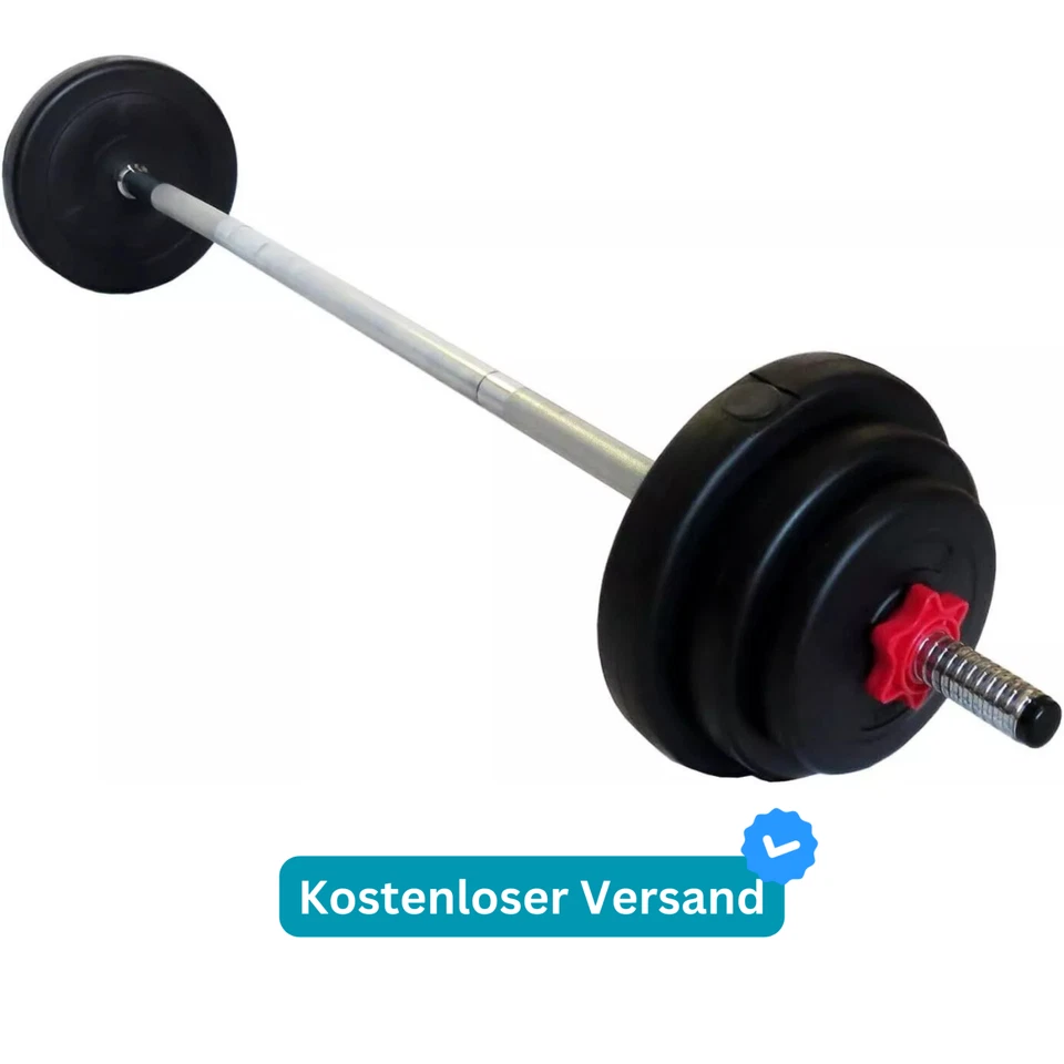UNIBEST 20kg Langhantel Hantelset Hantelstange Aerobic mit Hantelscheiben 20kg
