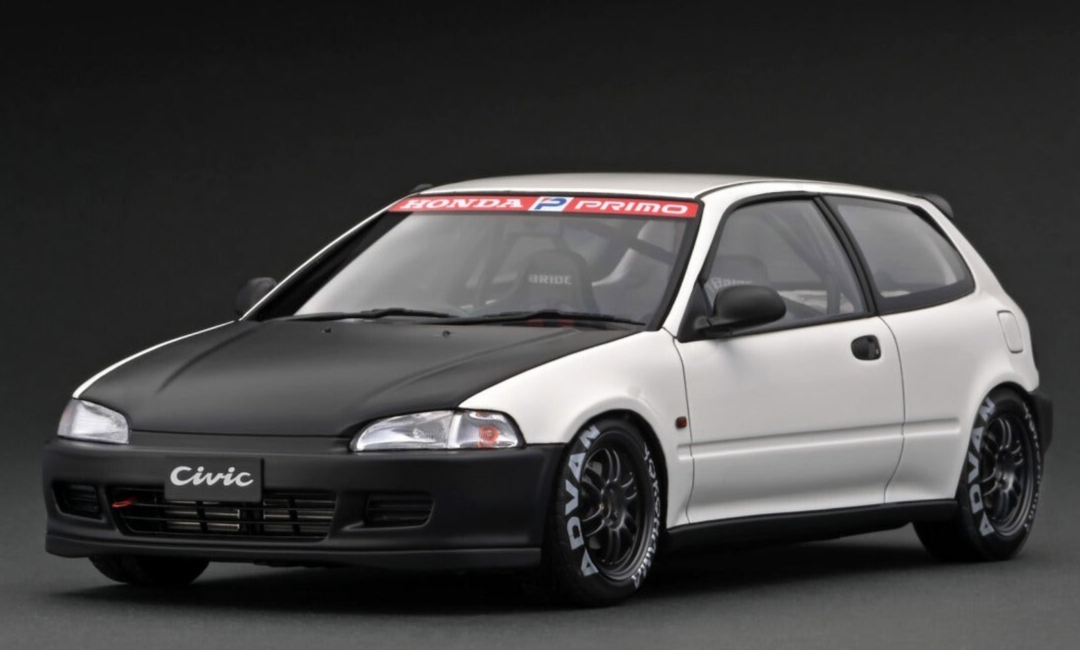 JDM64 EG6 シビック 改　ホワイト Amazon.com: JDM64 Honda Civic (EG6) SIR-II – Frost White Diecast 1
