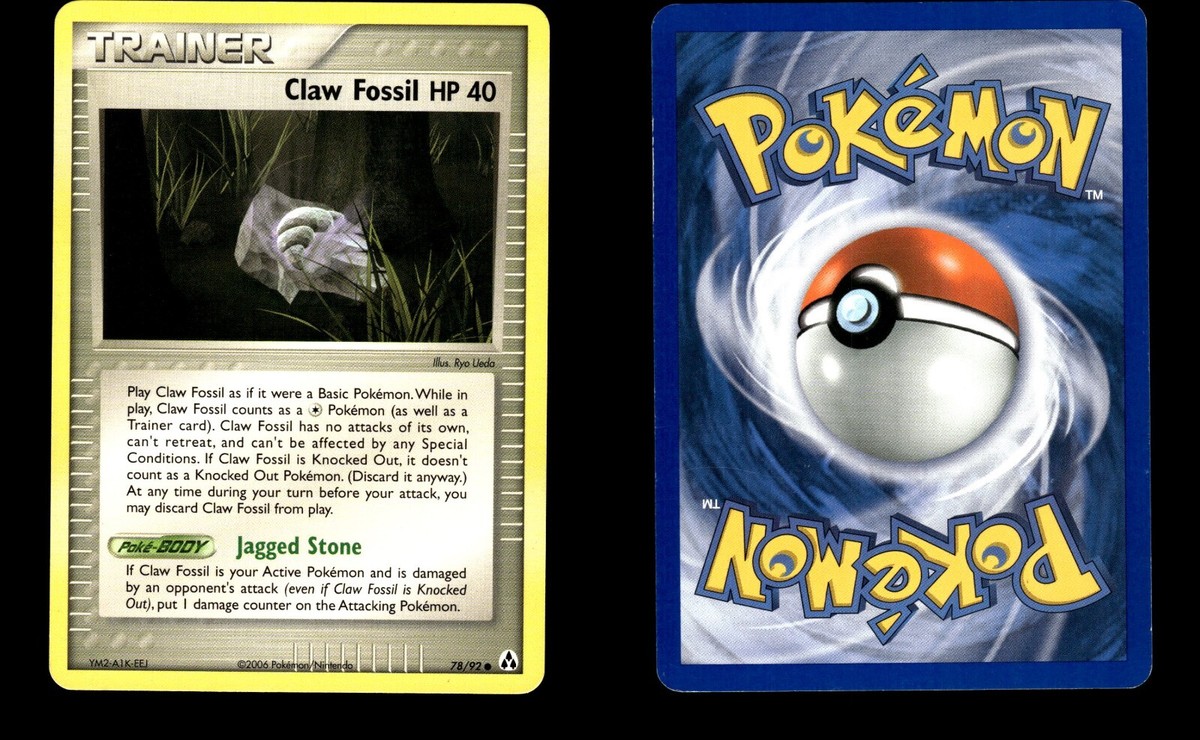 claw fossil pokemon card Pokemon EX Legend Maker Claw Fossil 78/92 C