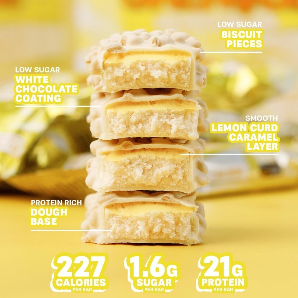 Grenade High Protein, Low Sugar Bar Lemon Cheesecake, 12 x 60 g