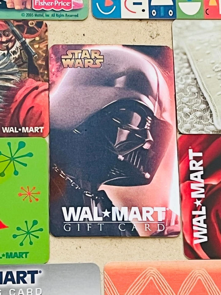 9 WALMART Gift Cards Includes STAR WARS Darth Vader Collectible No Cash Value - Image 2 of 3