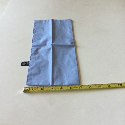 NORDSTROM UOMO SHOP COTONE PRE PIEGATO PERFETTO TASCA QUADRATO BLU NUOVO SENZA ETICHETTE - Foto 12 di 12
