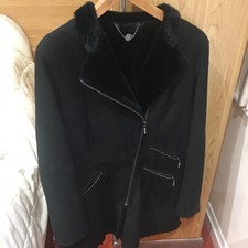 M&s Autograph Real Shearling Joseph Coat Black Size 10 , £795 , Stunning, New