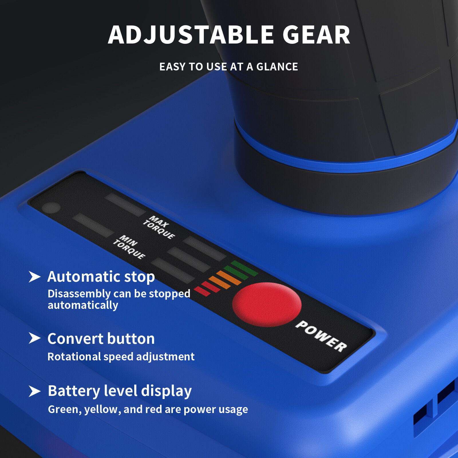 Electric Impact Wrench 1/2" Drive LiIon Cordless Rattle Gun & LiIon