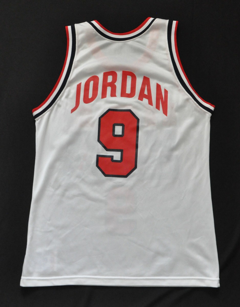 Michael Jordan 1992 Dream Team Champion Jersey Olympics USA White