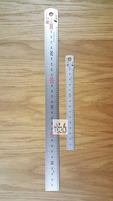 Shinwa Package 150mm + 300mm Scale Stainless Steel Ruler JQA1 Pocket Rule