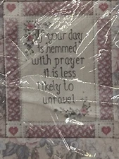 Creative Circle Hemmed w/ Prayer Counted Cross Stitch 1026 (9" x 15.5") Vtg NIP