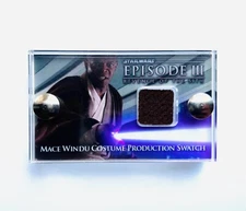 Star Wars Episode III Mace Windu - Wardrobe Costume Swatch - Movie Prop  