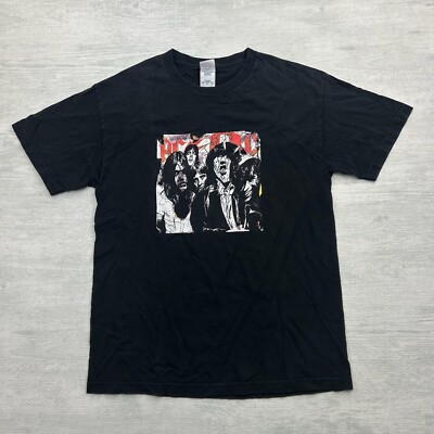 Vintage ACDC Shirt Adult Large Black Rock Music Band Member Portrait Album