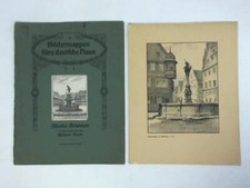 Allerlei Brunnen mit 4 (von 6) Original-Zeichnungen von Wilhelm Thiele