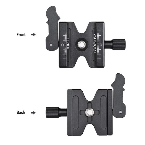 Quick Release CL-50LS Clamp 1/4" 3/8" Adapter For Arca Swiss Plate Tripod M2G0 - Picture 7 of 11