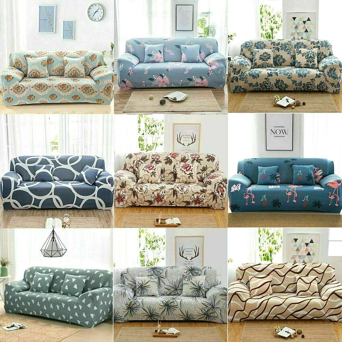Universal Stretch Chair Sofa Covers Seater Protector Couch  Slipcover US