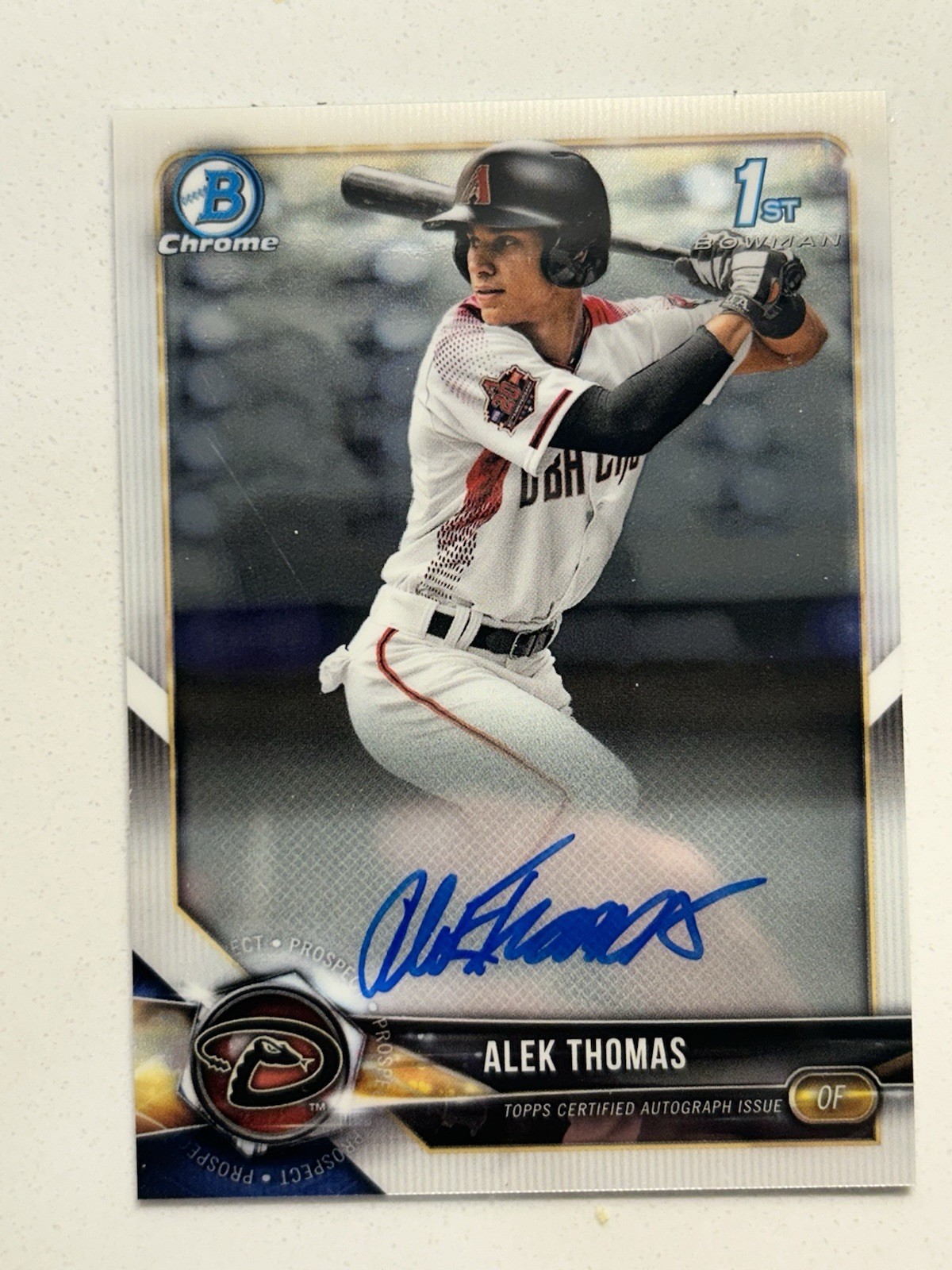 2018 Bowman Draft Chrome Draft Pick Auto Alek Thomas #CDA-AT Auto