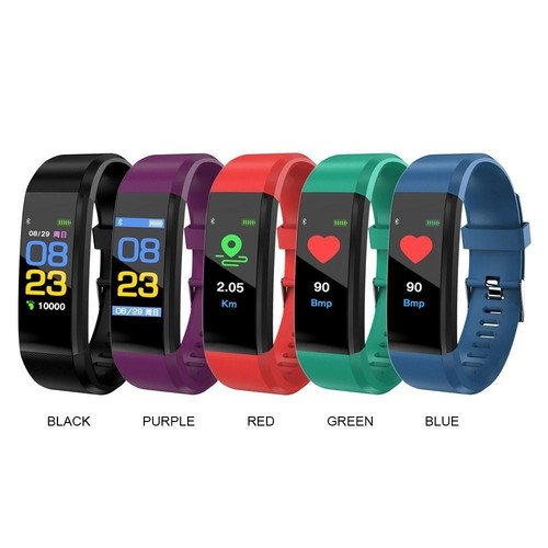 Bracelet Connecté Fitness IP68 - Tracker D'activité étanche Argent - Intelligent Et Discret