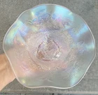NORTHWOOD FINE CUT & ROSES FANCY ICE BLUE CARNIVAL GLASS CANDY DISH BOWL