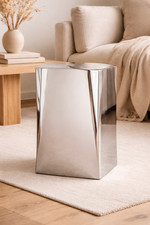 Zara Home Sgabello Acciaio Inox Moderno Design Stile Seduta Arredo