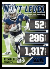 2021 Panini Score Ezekiel Elliott #NL18 Dallas Cowboys Score Next Level Stats