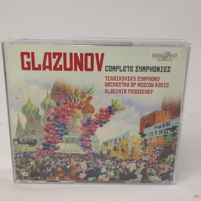 Glazunov Complete Symphonies Vladimir Fedoseyev 4 CD Brilliant Classics Good