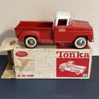 Vintage Tonka Red White Step-Side Pickup Truck No 302  with Original Box