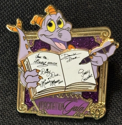 DISNEY WDW IMAGINATION GALA FIGMENT WITH AUTOGRAPH BOOK PIN LE ARTIST PROOF AP