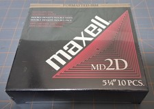 Maxell : MD2D : 5.25 Floppy Disks : Double Density / Double Sided : 10 Pack
