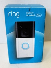Ring Battery Doorbell Plus Security Camera Satin Nickel NEW-OPEN BOX