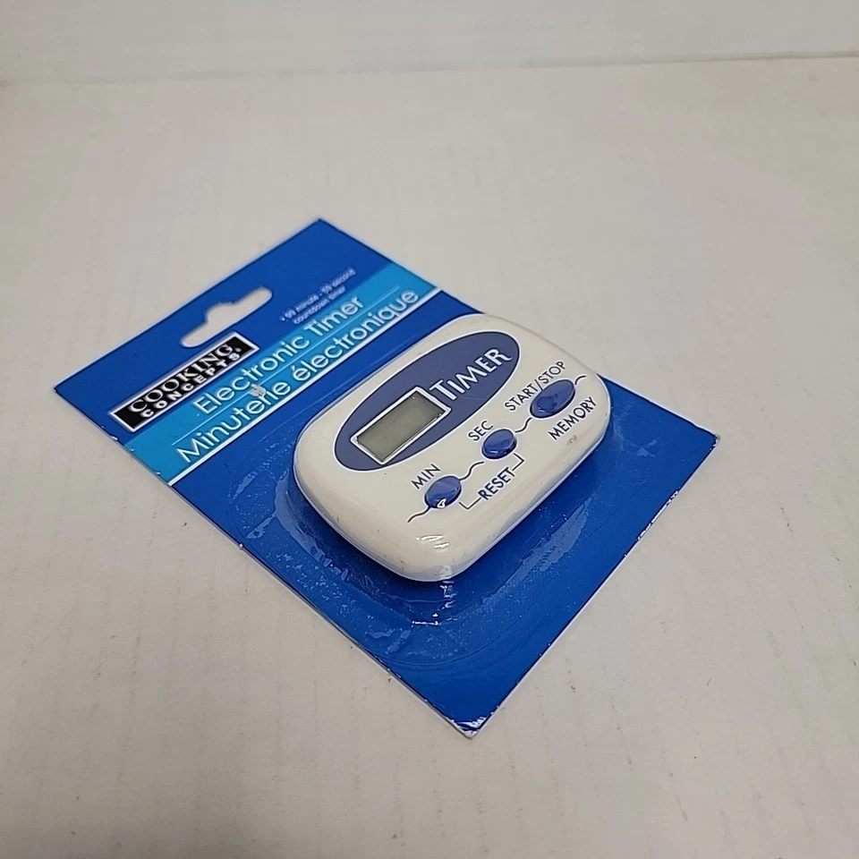 New Cooking Concepts Electronic Kitchen Timer 99 min Clip Mounting Simple Blue - Image 3 of 4