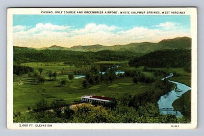 White Sulphur Springs WV-West Virginia Casino Golf Course Vintage Postcard